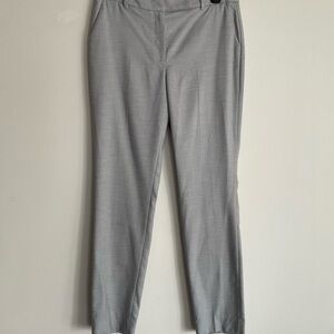 White House Black Market Herringbone Slim Ankle Pant~Size 6~Light Gray~NWT!